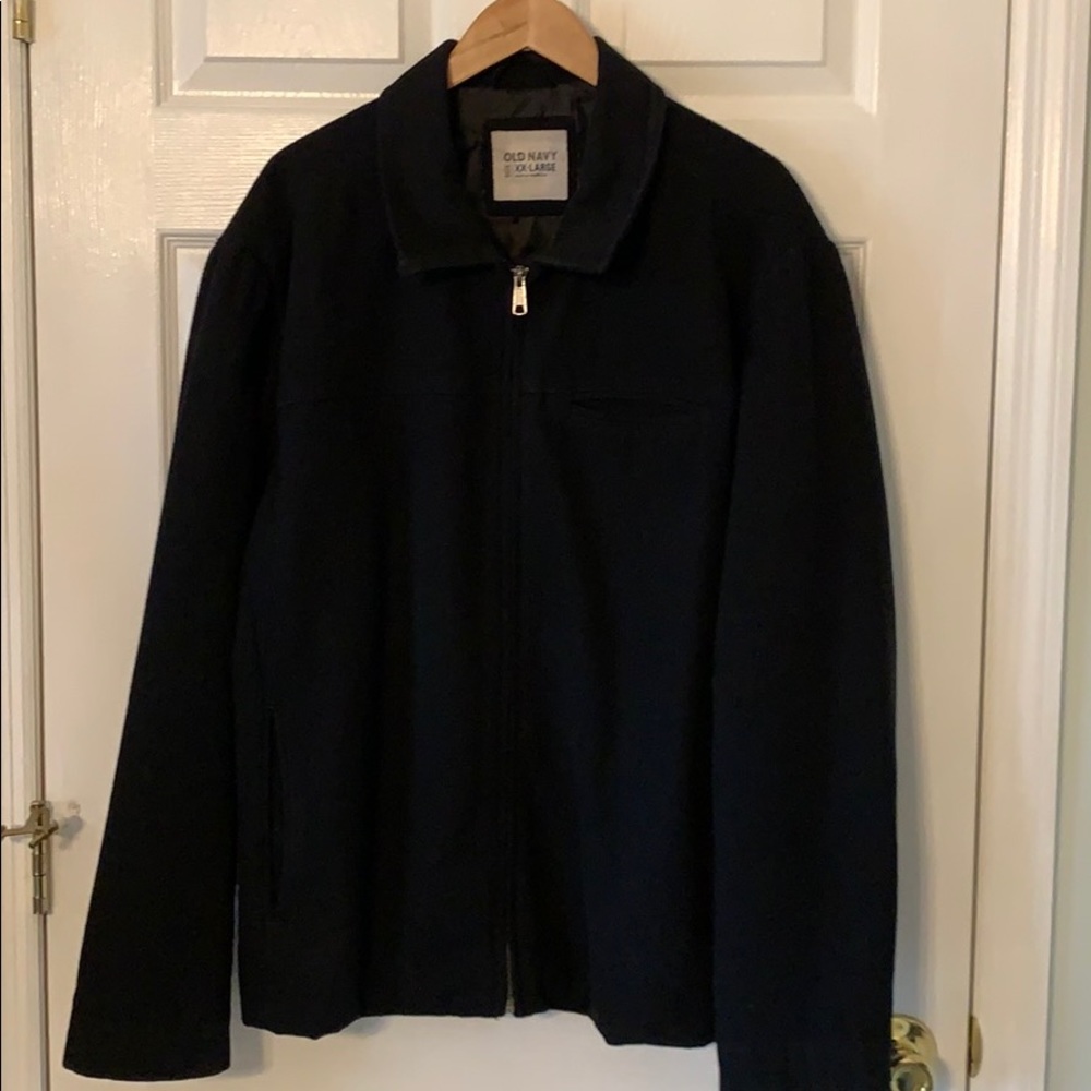 Old Navy Black Zippered Pea Coat